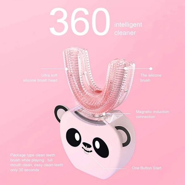 pink kids u shaped electric toothbrush buy -online